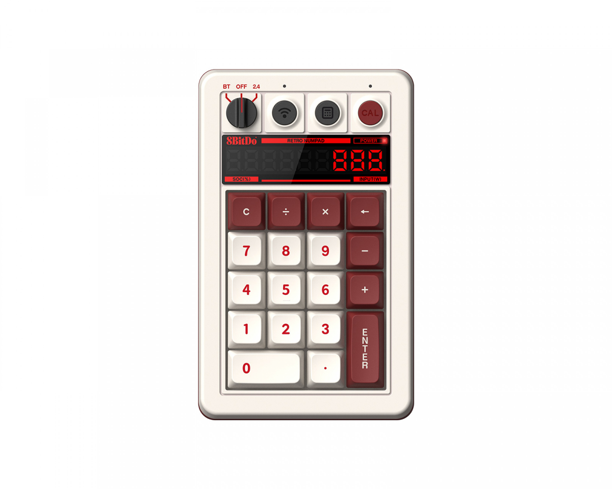 8Bitdo Retro 18 Mechanical Numpad - Trådlös Numpad - Fami Edition