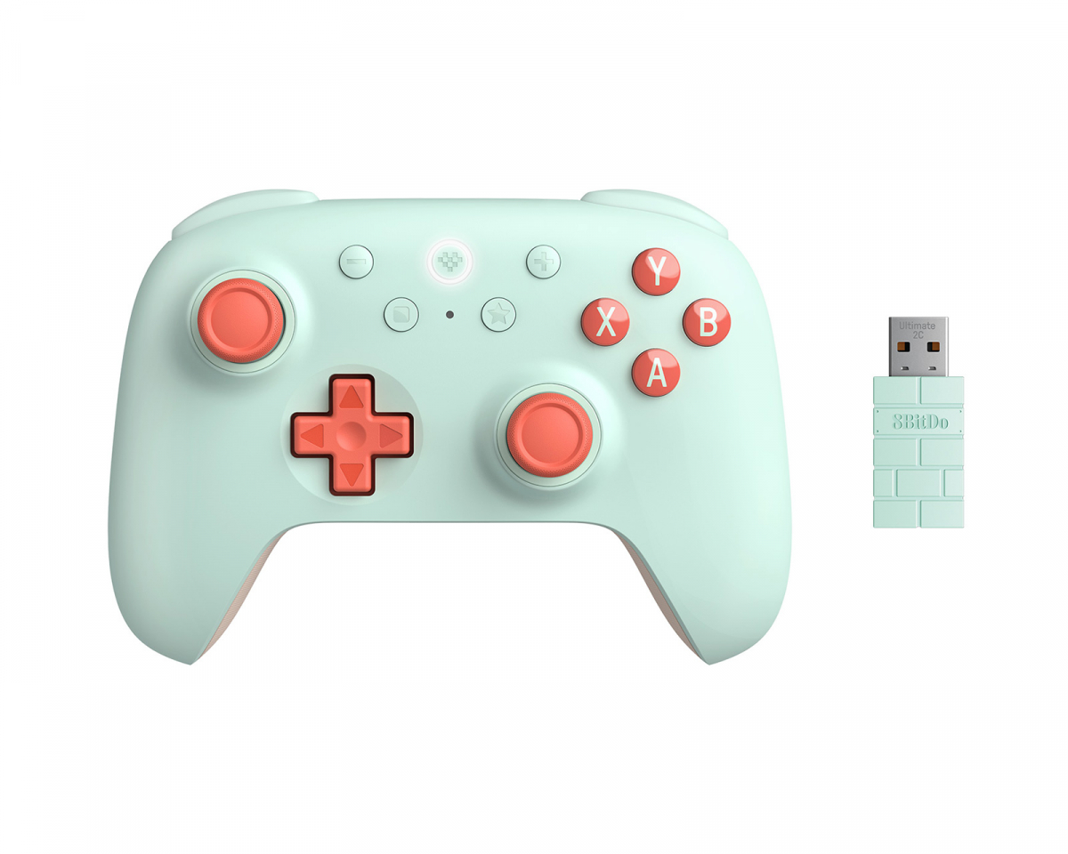 8Bitdo Ultimate 2C 2.4G Trådlös Kontroll Hall Effect - Mint