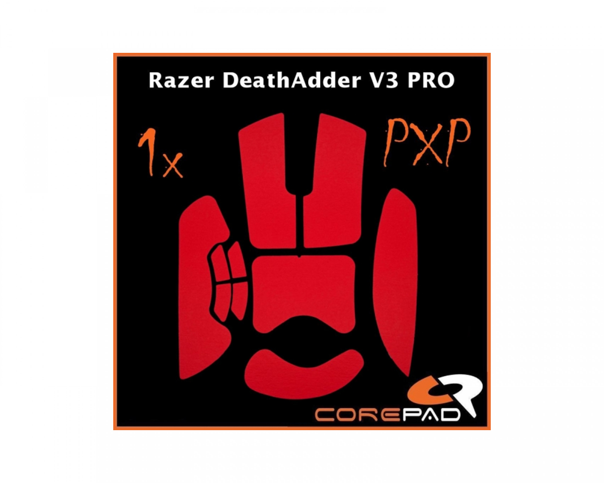 Corepad PXP Grips till Razer DeathAdder V3 Pro - Röd