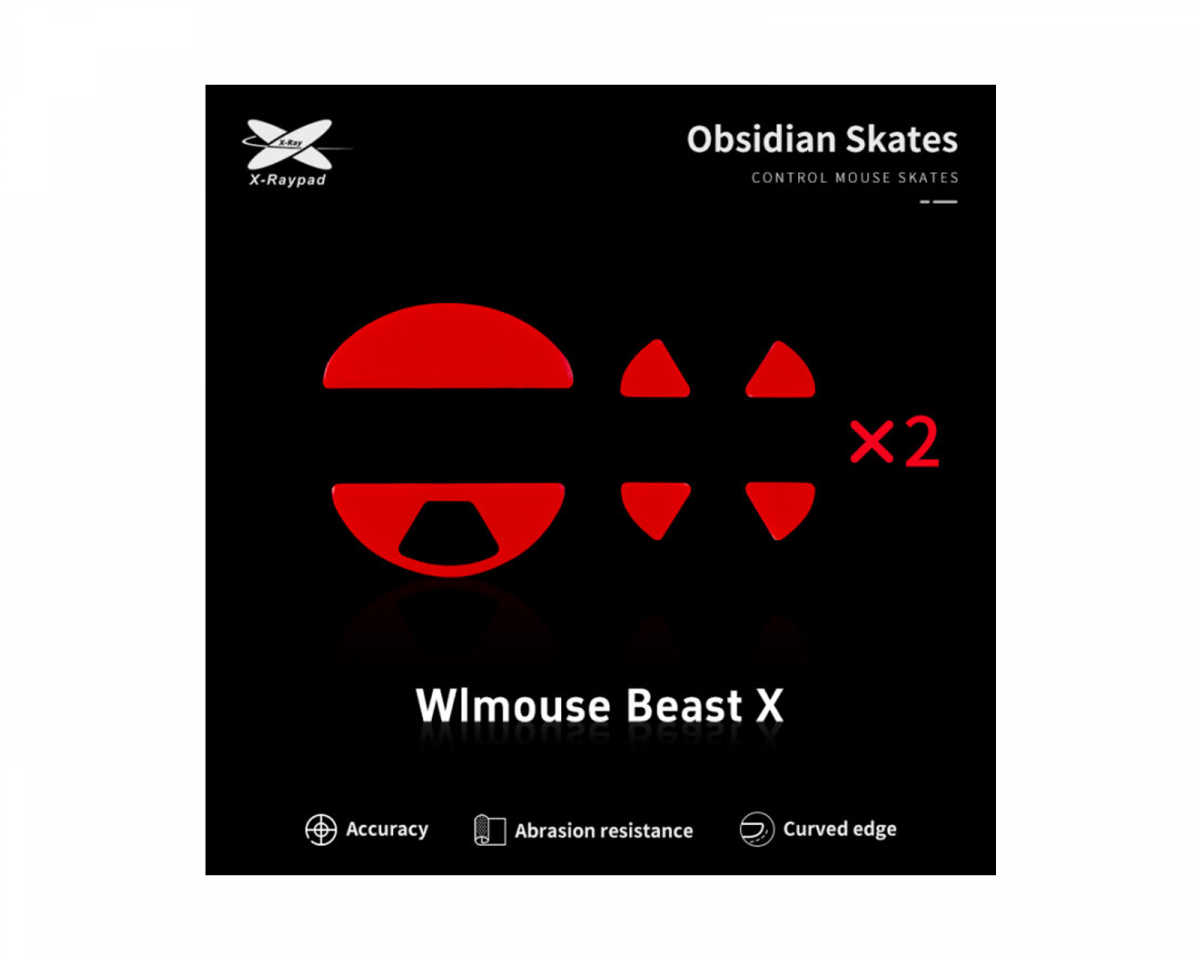 X-raypad Obsidian Mouse Skates till WLmouse Beast X