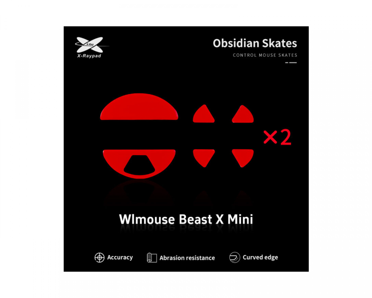 X-raypad Obsidian Mouse Skates till WLmouse Beast X Mini