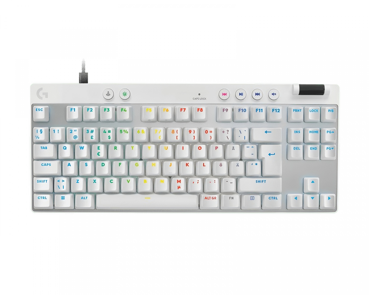 Logitech Pro X TKL Rapid Trådbundet Gaming Tangentbord [Linear] - Vit