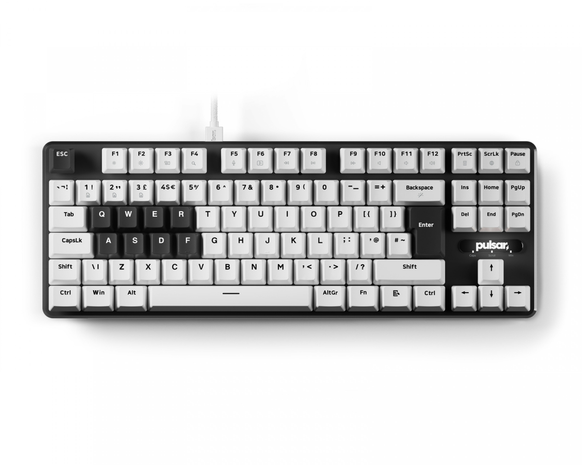 Pulsar PCMK 2 HE TKL Magnetic Tangentbord ISO - Vit