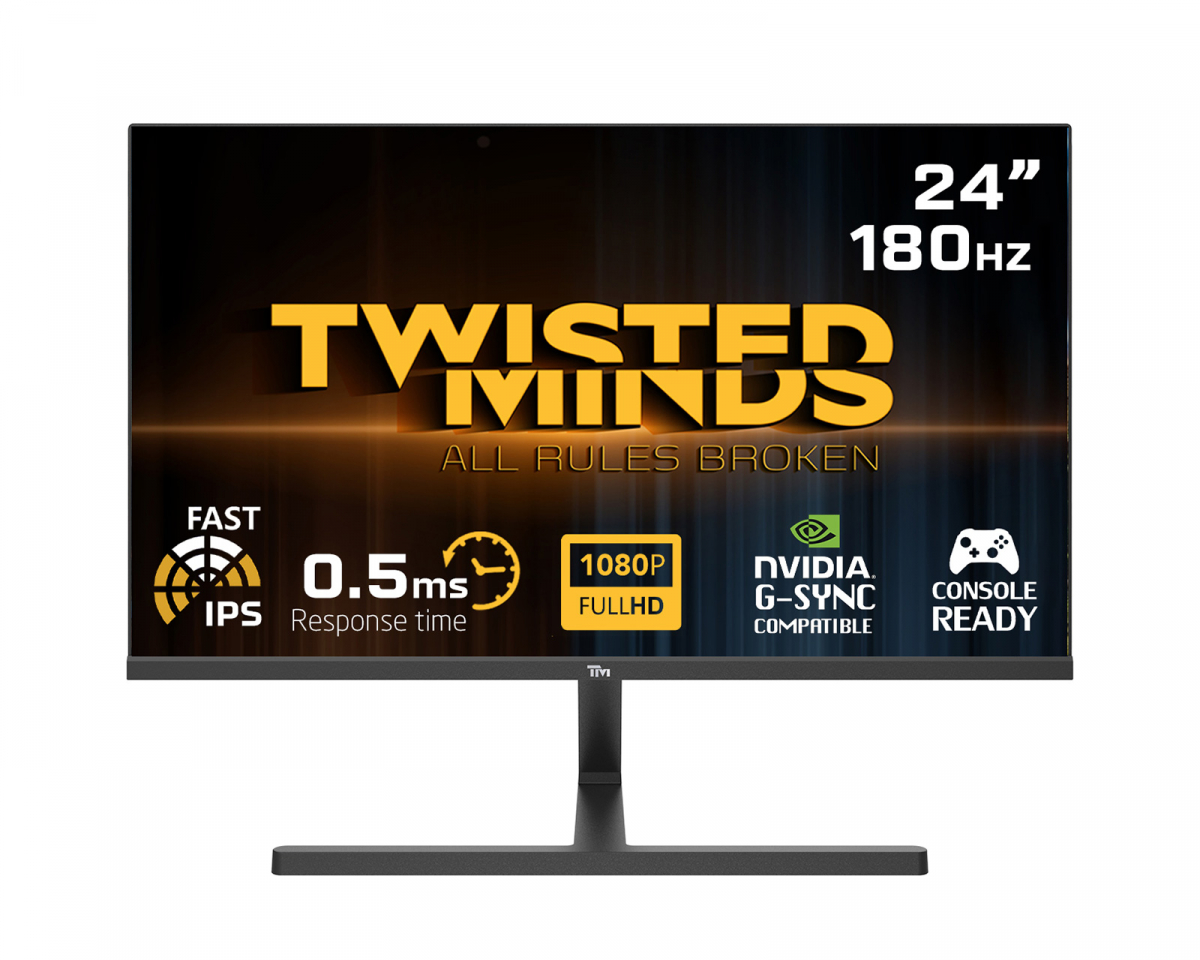 Twisted Minds Blaze Series 24” FHD, 180Hz, Fast IPS, 0.5ms, HDR400 Gamingskärm
