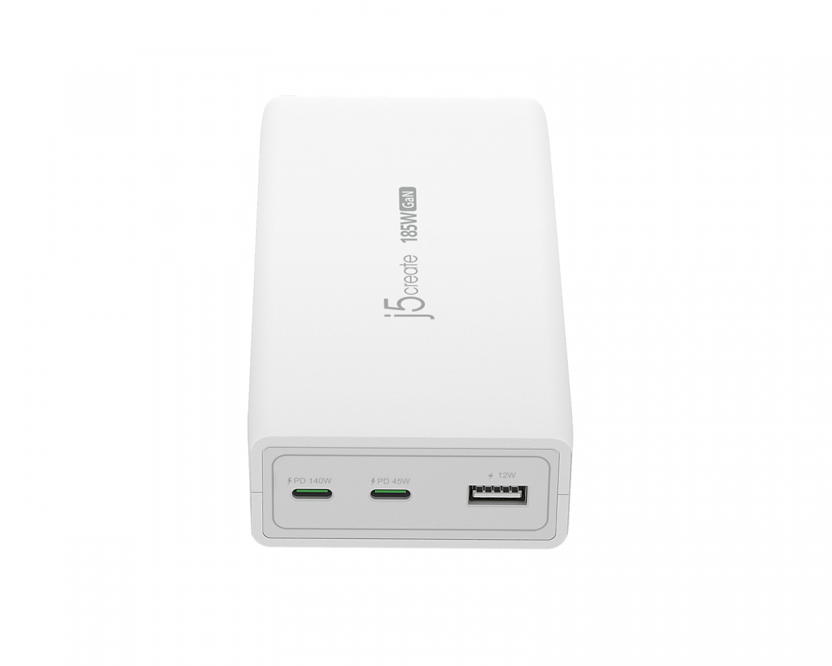 j5create GaN PD USB-C Väggladdare - 3-port - 185W