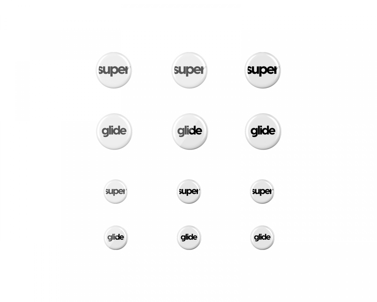 Superglide Glas Skates Dots - Universal - 6mm + 9mm - 12 pcs