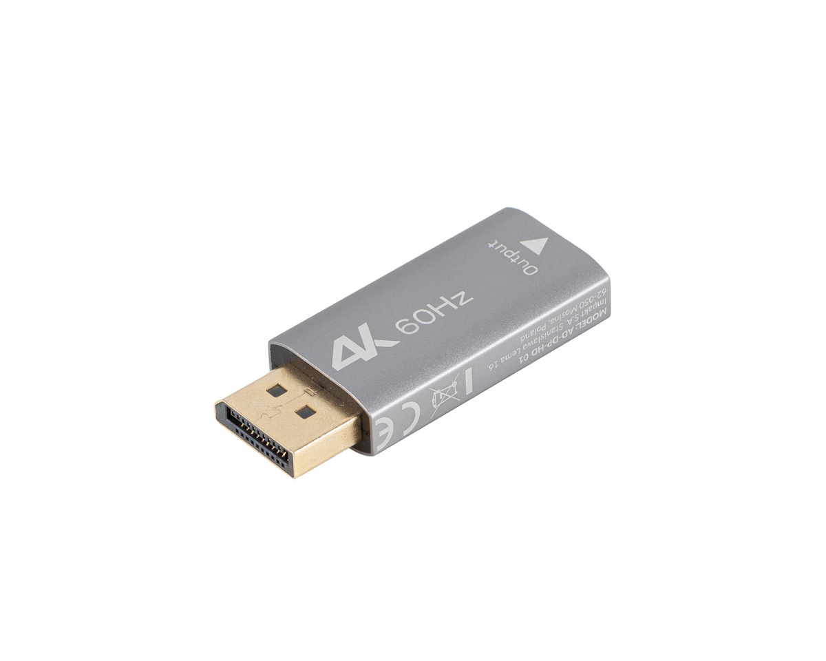 Lanberg DisplayPort till HDMI Adapter 4K - Silver