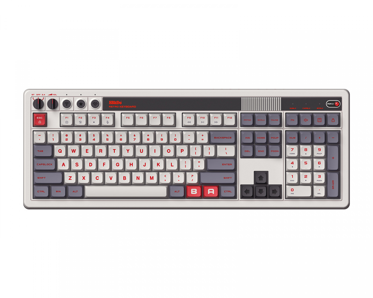 8Bitdo Retro 108 Mechanical Keyboard - Trådlöst Tangentbord ANSI - N Edition