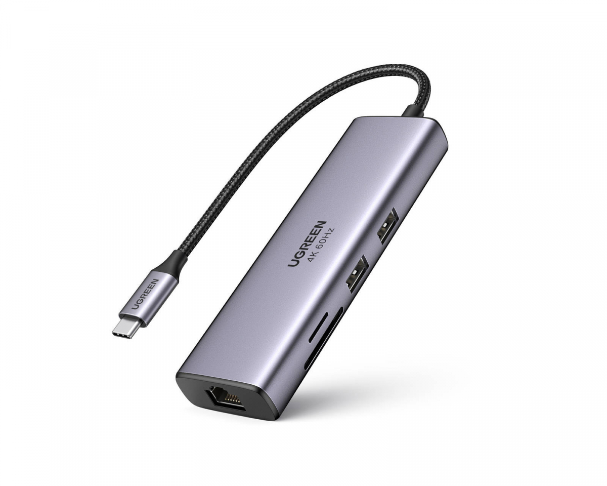 UGREEN Multifunktions USB-C Adapter med Ethernet Interface