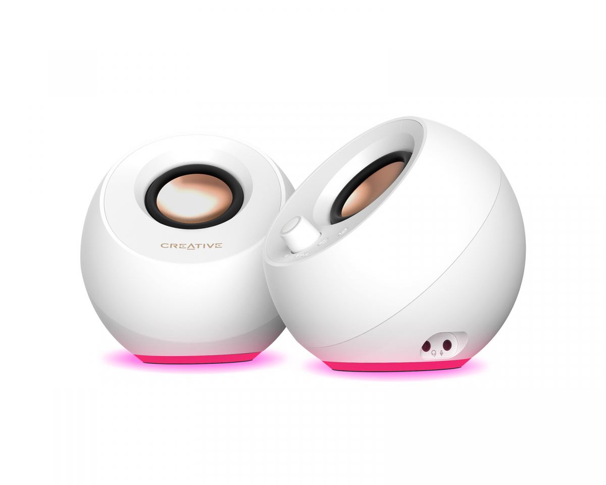 Creative Pebble Pro -  2.0 USB-C Högtalare med Bluetooth 5.3 - Vit