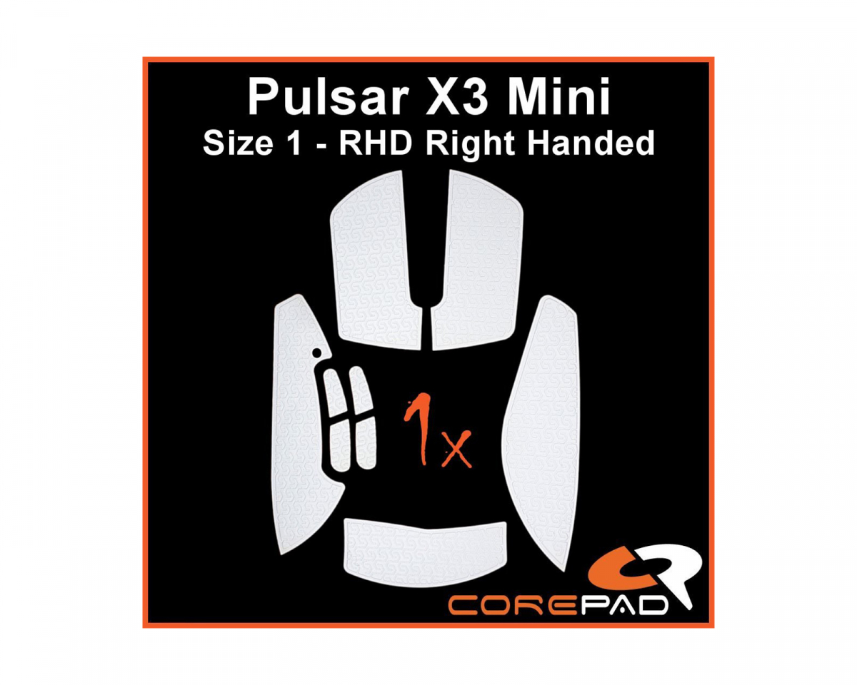 Corepad Soft Grips for Pulsar X3 Mini RHD - Vit