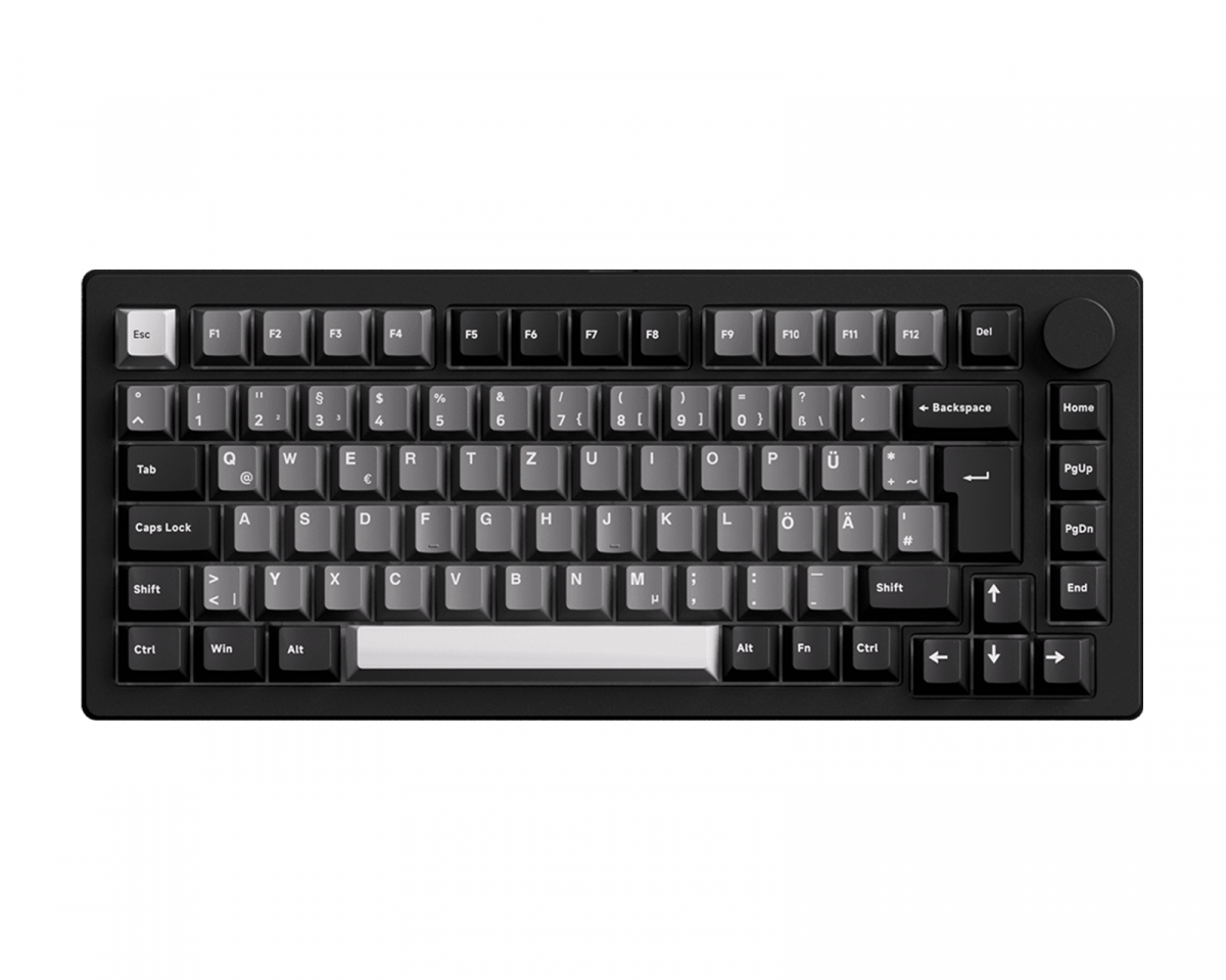 Monsgeek M1 V5 VIA Trådlöst tangentbord - Black & Silver [V3 Piano Pro]