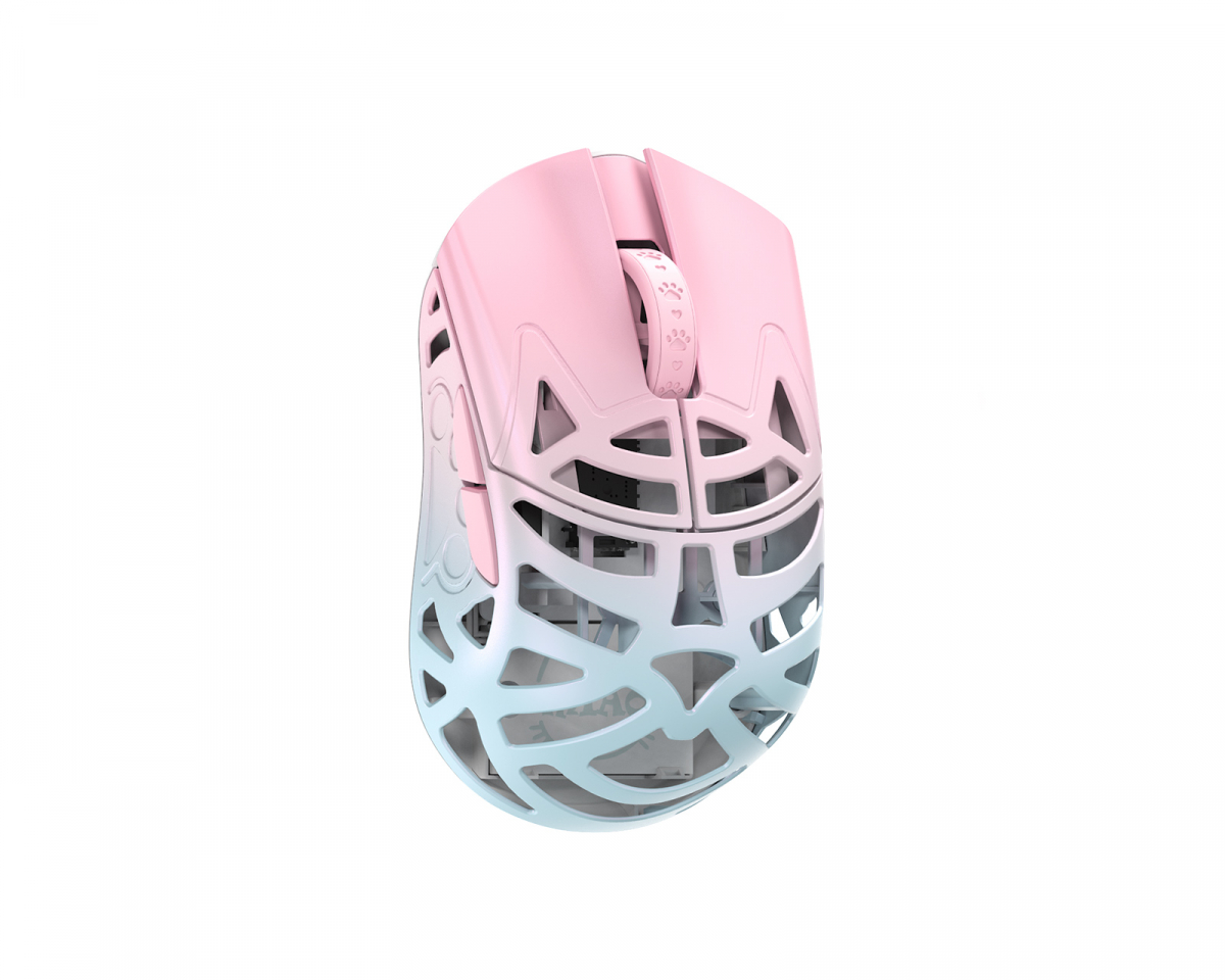 WLMouse Beast Miao - Trådlös Gamingmus - Blå/Rosa [Omron Opticals]