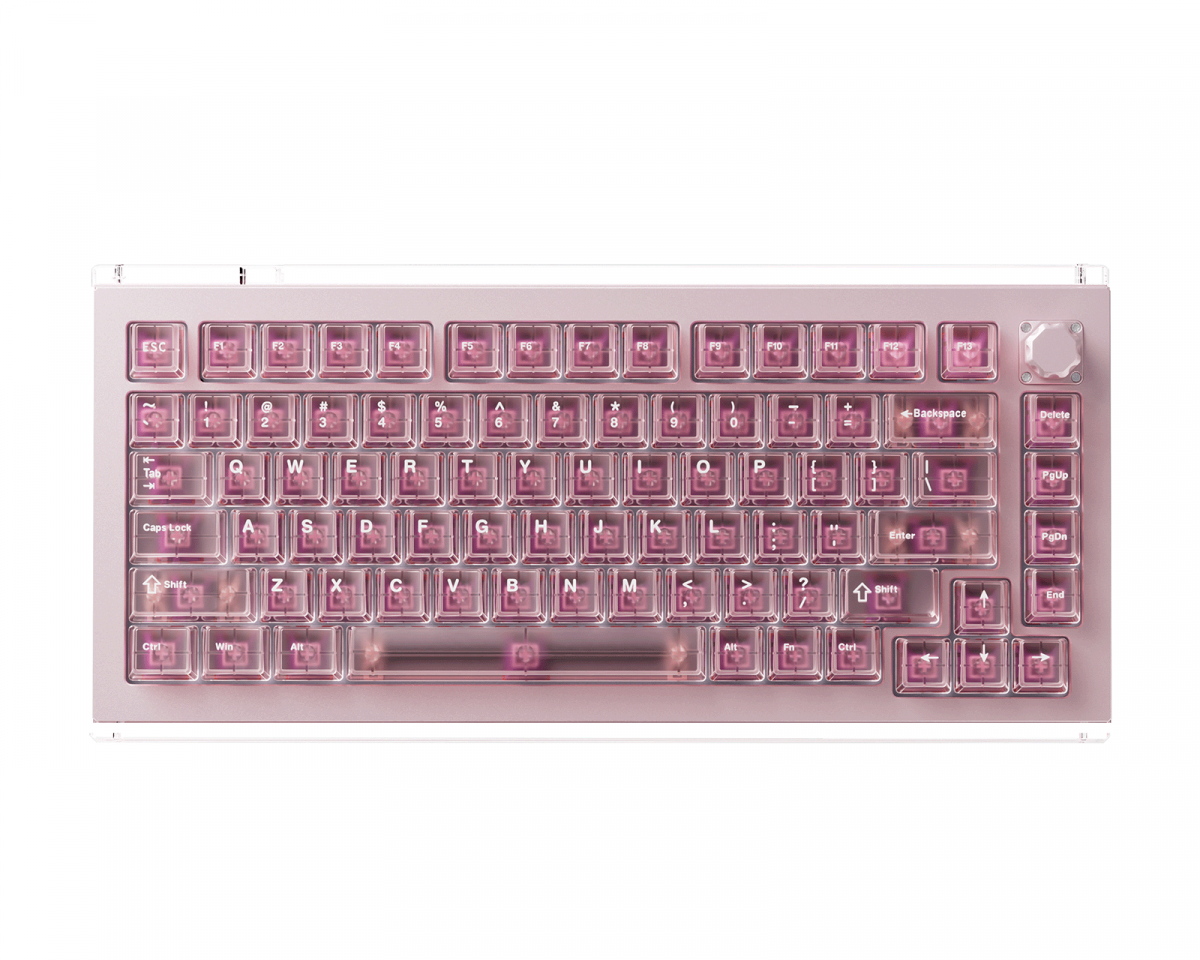 DrunkDeer A75 Master - Hall Effect Gaming Tangentbord ANSI - Champagne Pink [TTC
