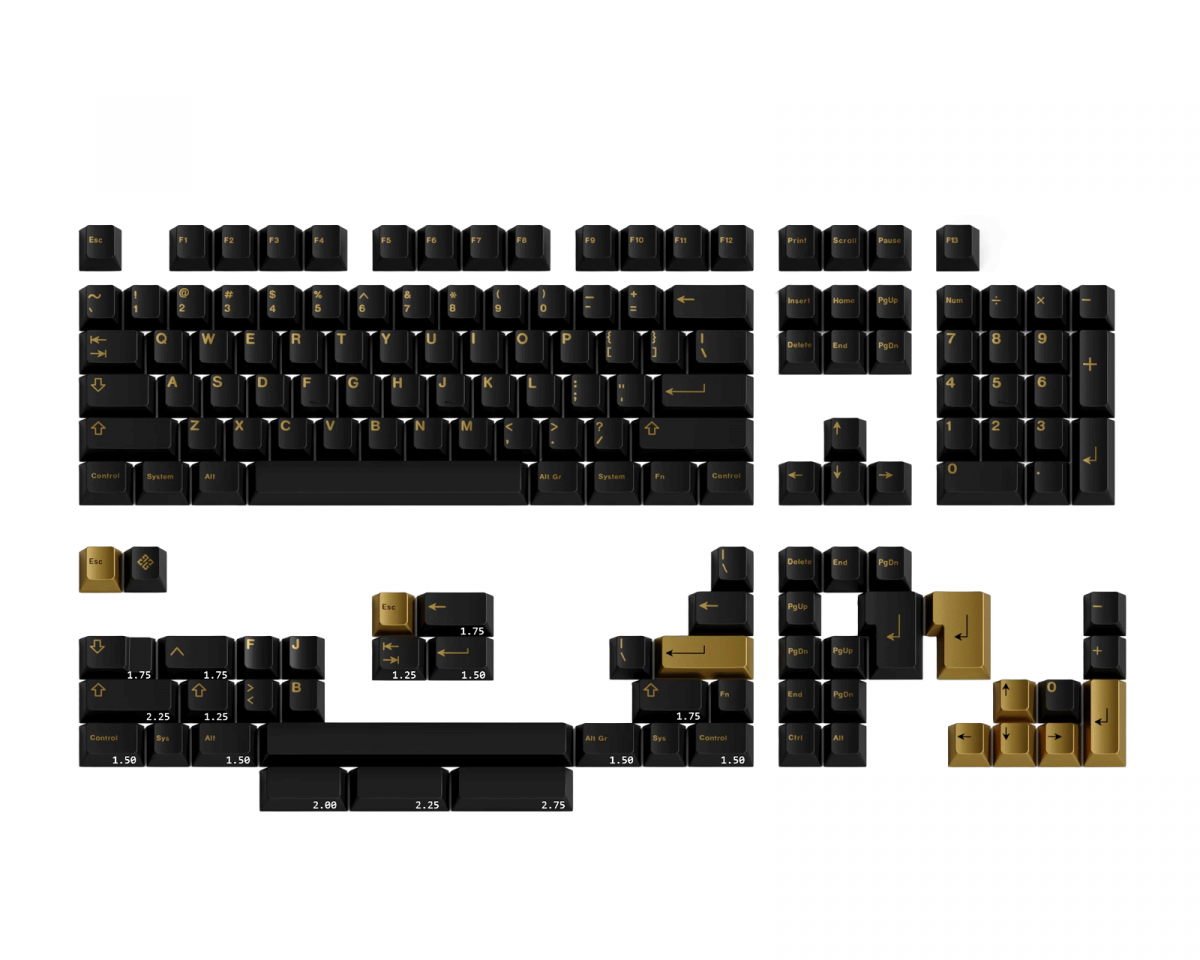 GMK CYL Black & Gold Base Kit