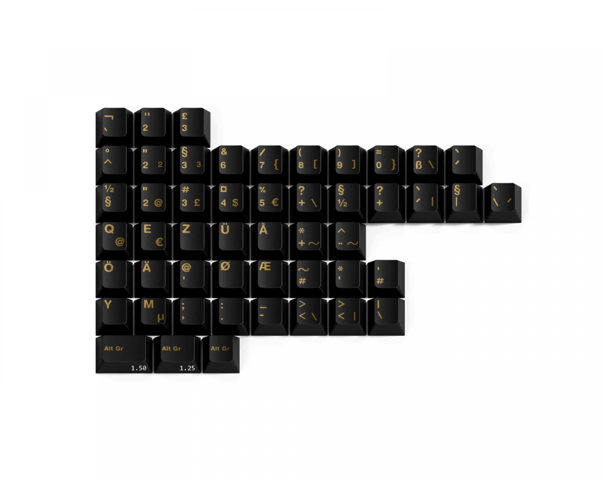 GMK CYL Black & Gold - International Kit