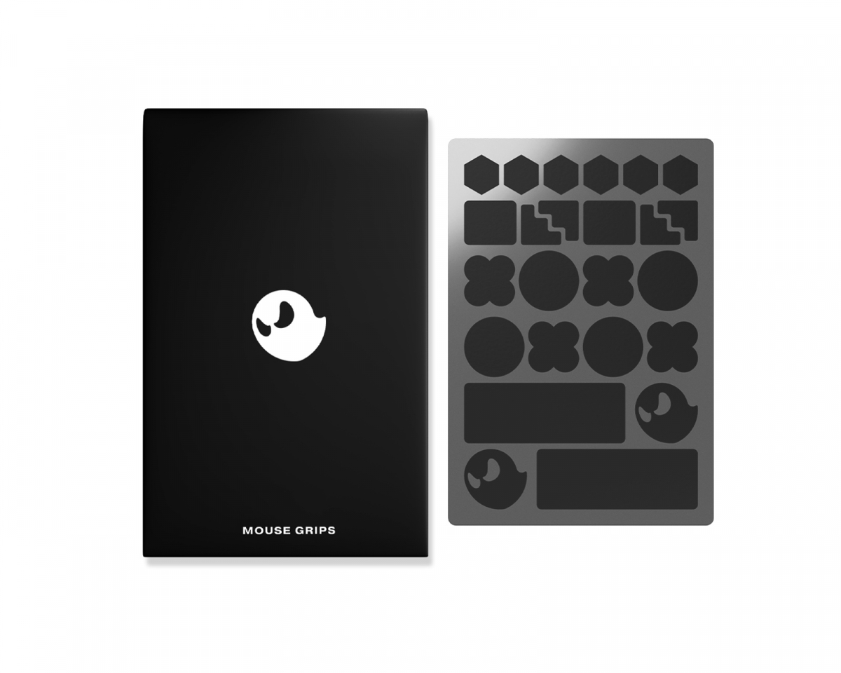 GHOSTGLIDES GHOSTGRIPS - Universal Grips för Möss och Tangentbord - Black Heavy