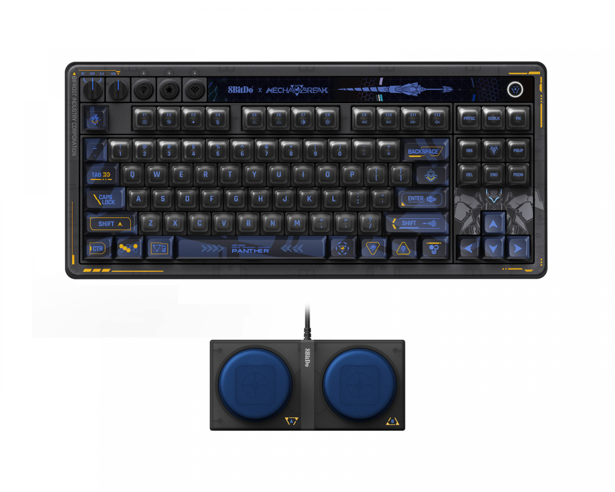 8Bitdo Retro 87 Trådlöst Mekaniskt Tangentbord - ANSI - Mecha Break Edition