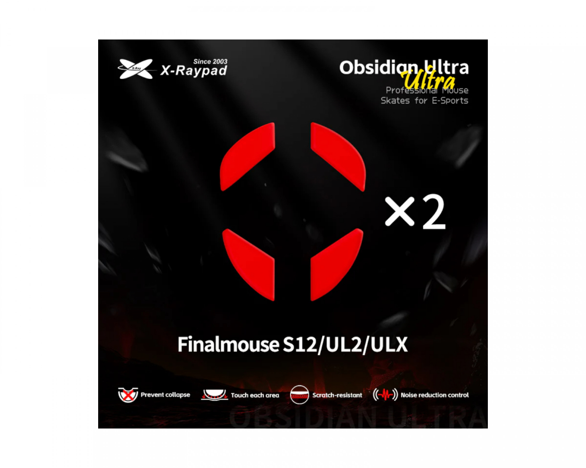 Obsidian Ultra Skates för Final Mouse S12/UL2/ULX