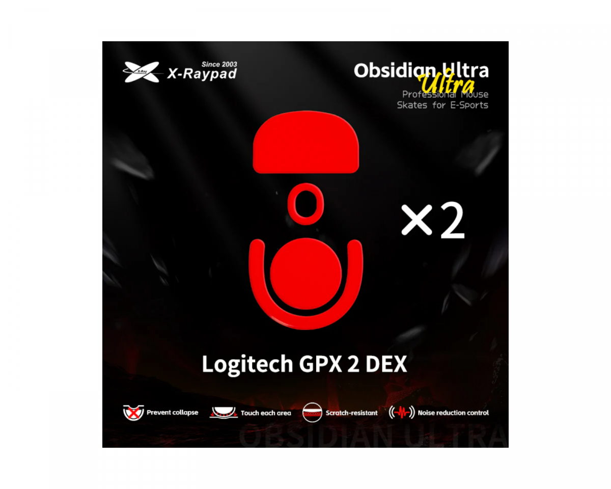 Obsidian Ultra Skates för Logitech G Pro X 2 DEX