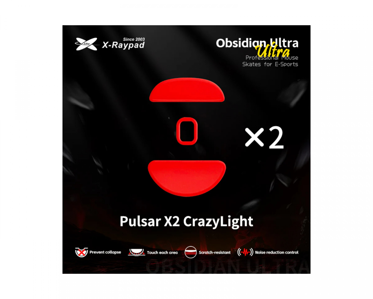 X-raypad Obsidian Ultra Skates för Pulsar Crazylight