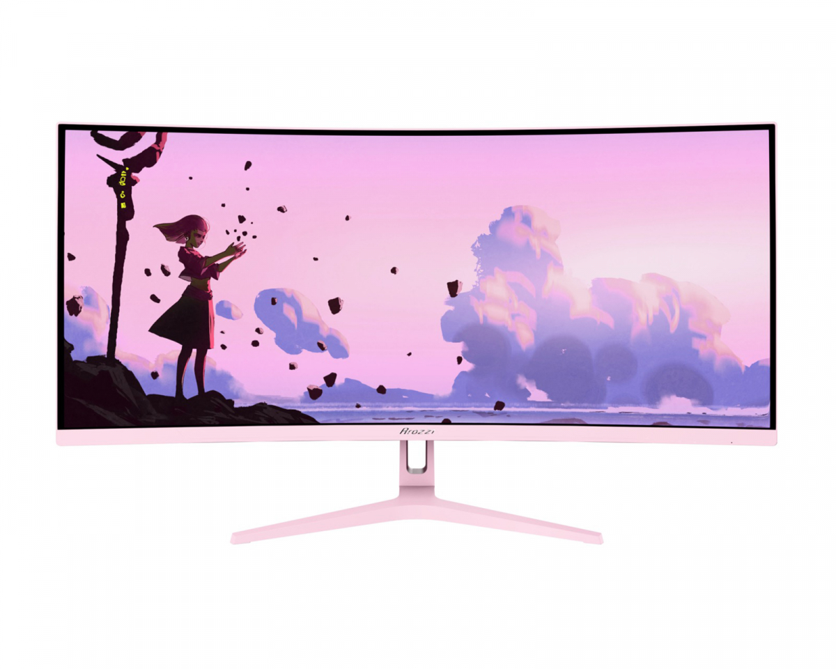 Arozzi Nova 34" Curved VA 3440x1440 165 Hz Gamingskärm - Rosa