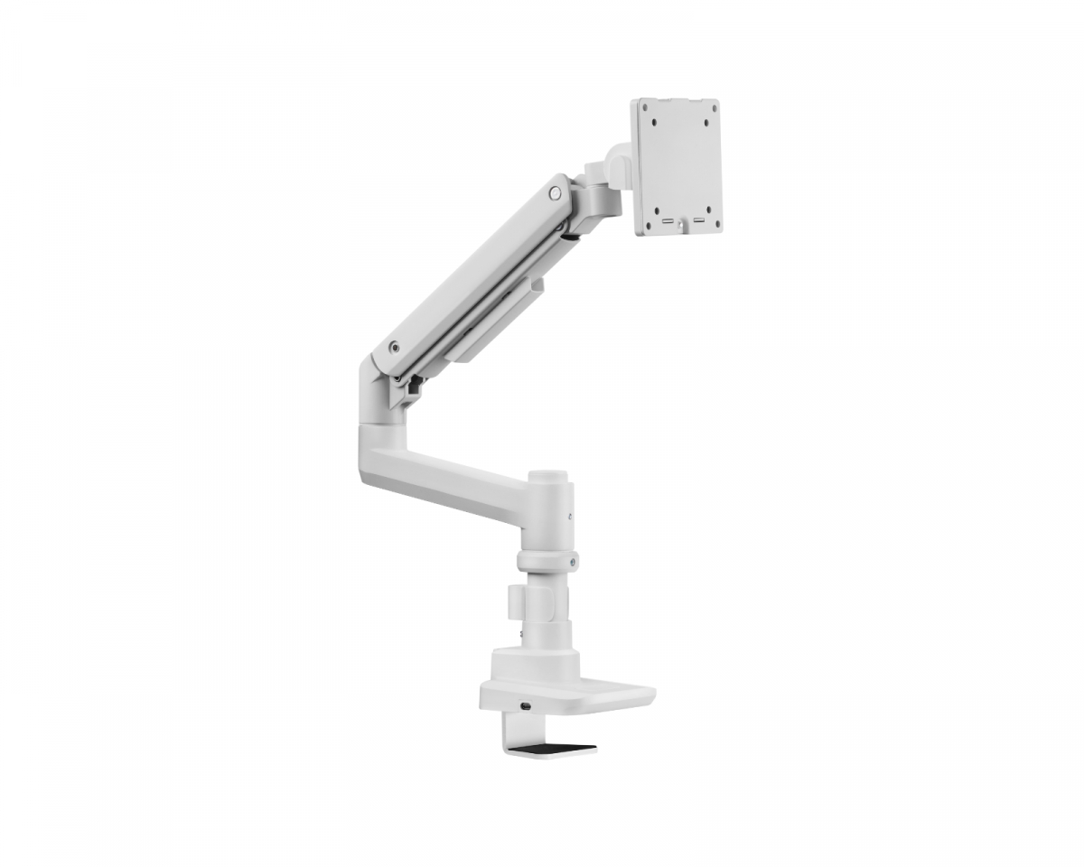 Skärmstativ 20kg Heavy-Duty 17”-49” Vit med USB Portar
