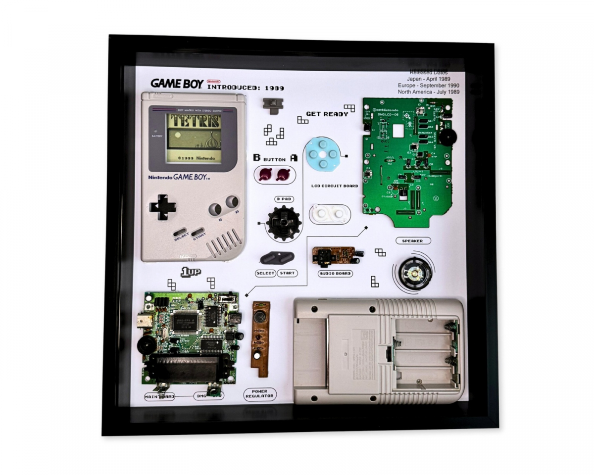 GRC Retro Art Nintendo Gameboy Original Konsol Tavla - Grå