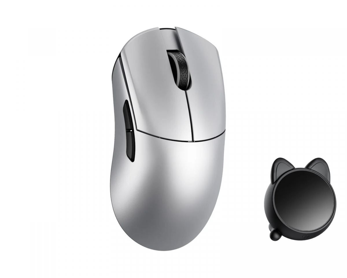WLMouse Huan Stainless Magnesium Alloy Trådlös Gamingmus - Silver
