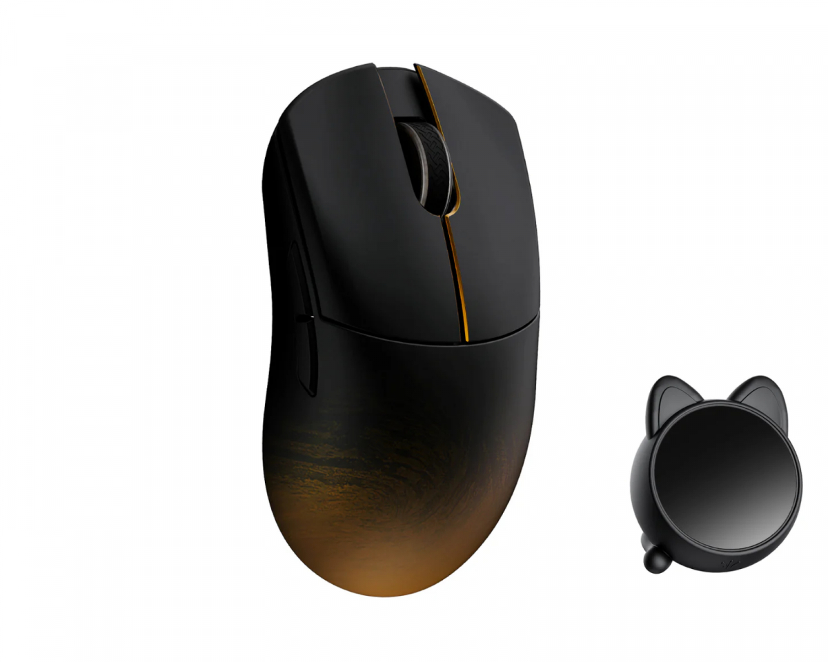 WLMouse Huan Stainless Magnesium Alloy Trådlös Gamingmus - Svart/Guld