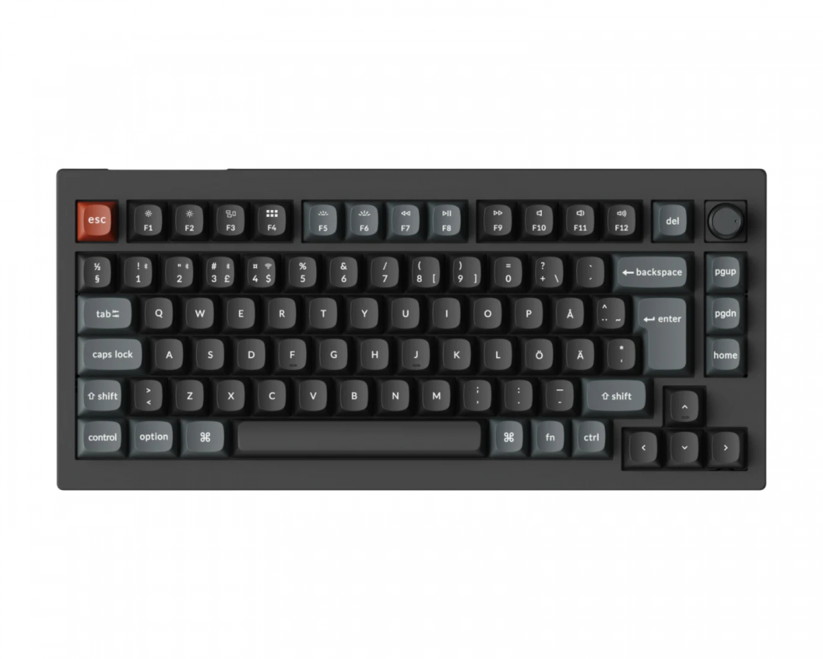 V1 Ultra 8K Hotswap Knob Trådlöst ISO Tangentbord