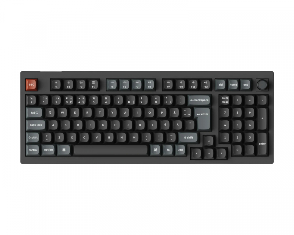 V5 Ultra 8K Hotswap Knob Trådlöst ISO Tangentbord