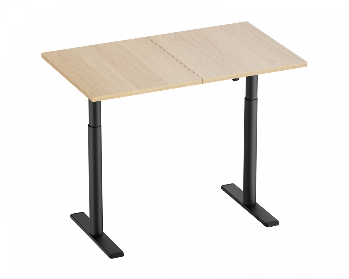 MaxMount Skrivbord Höj och Sänkbart 1200x700mm Elektrisk - Svart/Ek