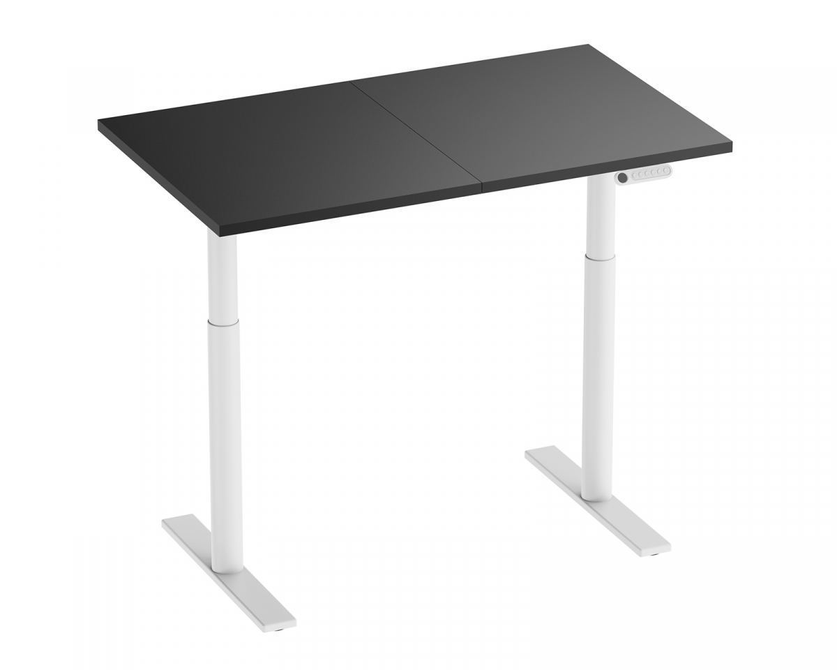 MaxMount Premium Skrivbord Höj och Sänkbart 1200x700mm Elektrisk - Vit/Svart