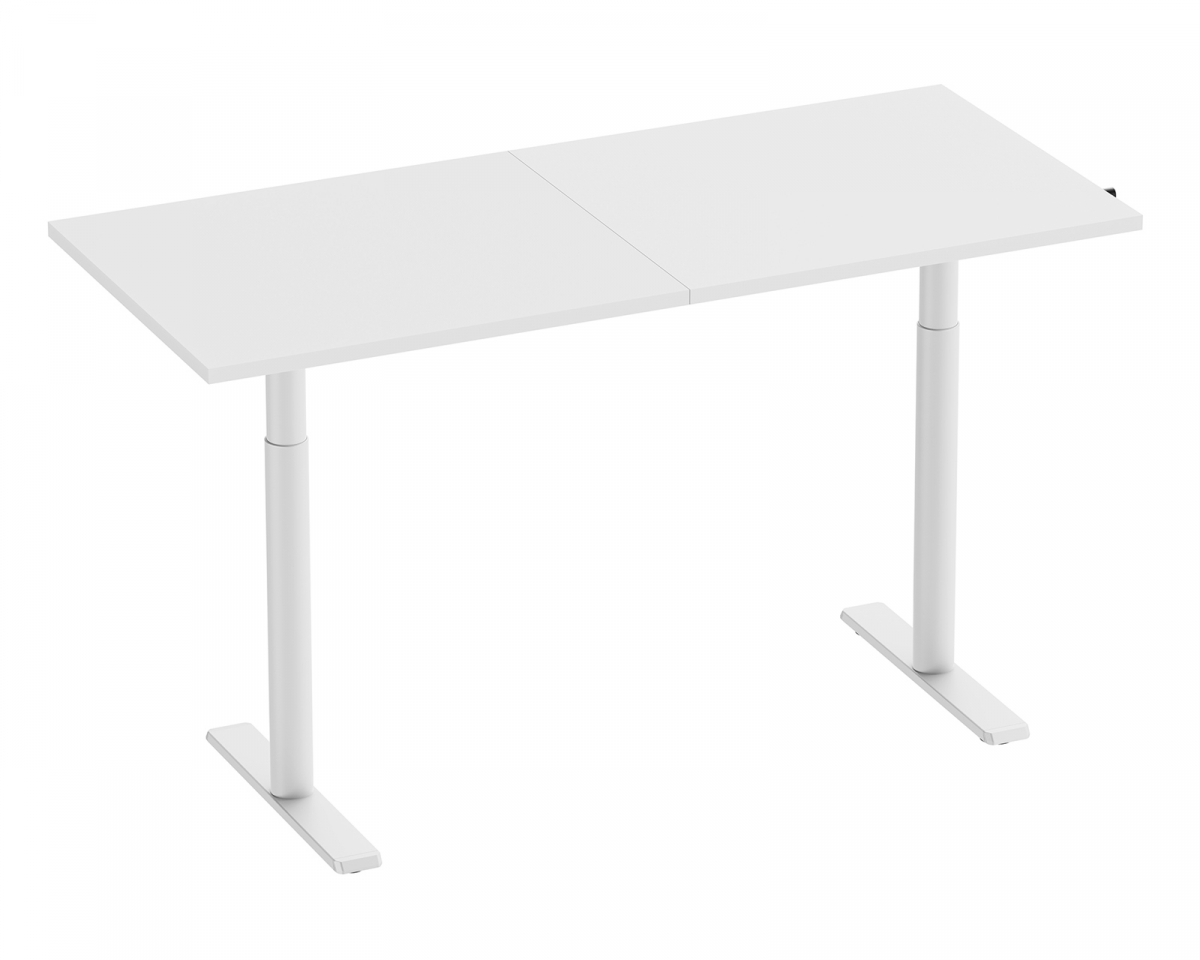 MaxMount Skrivbord Höj och Sänkbart 1600x700mm Vev - Vit