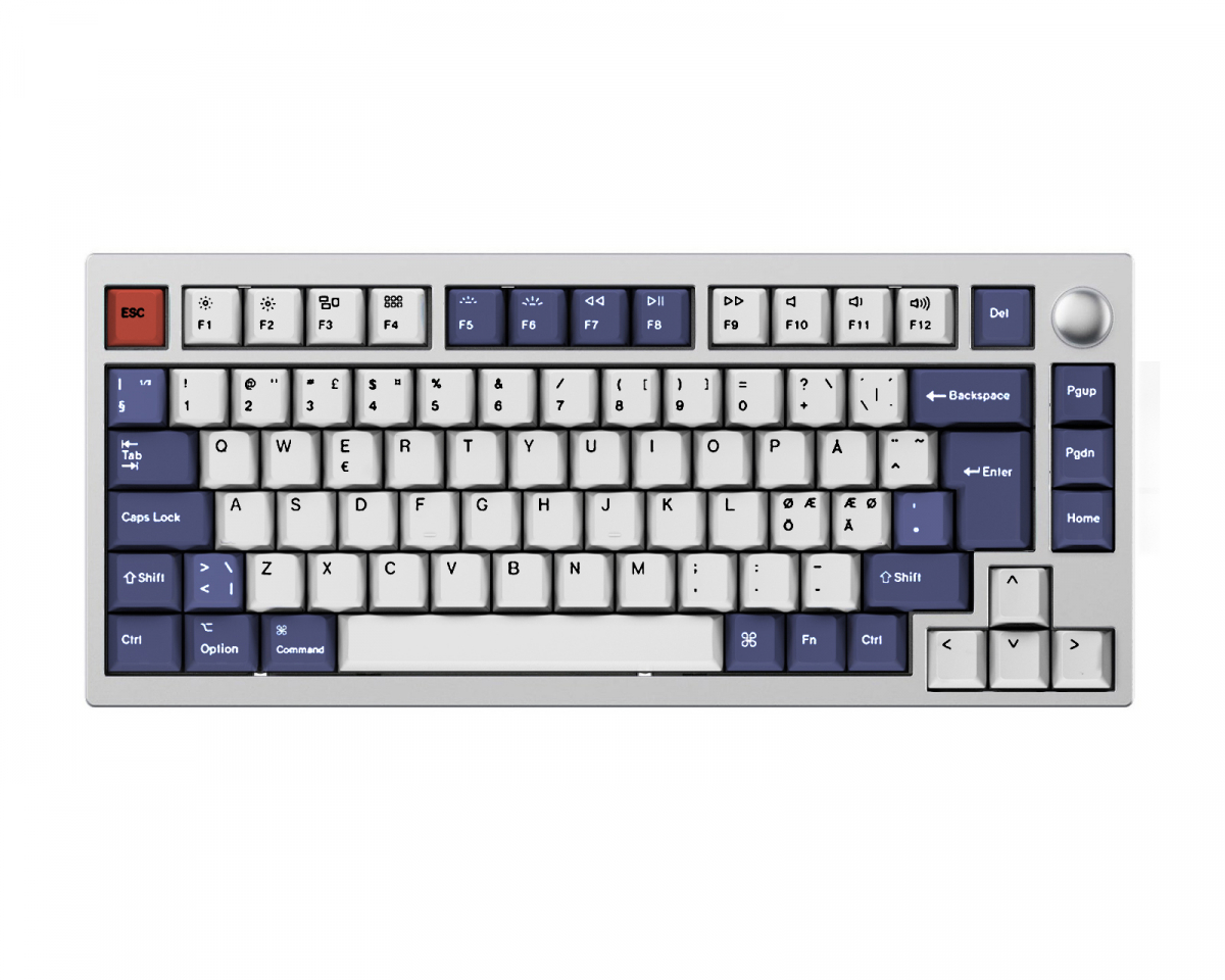 Lemokey Lemokey P1 Pro QMK 75% - Space Silver - WS Morandi - Bluish Black Whit