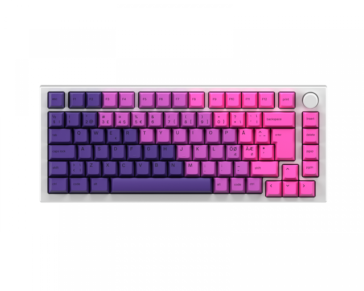 Glorious GMMK Pro 75% ISO – White Ice x Nebula Bundle [Fox MX]