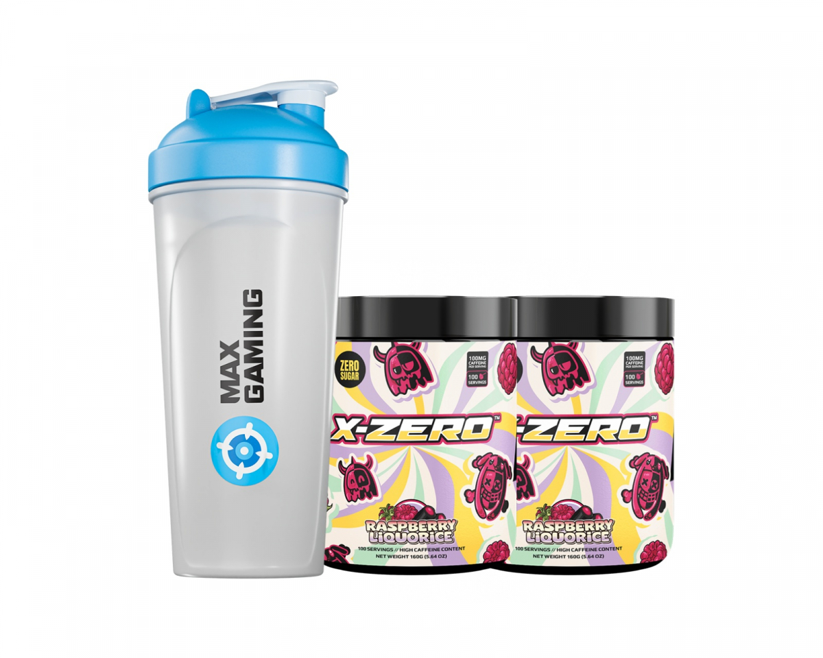 X-Gamer X-Zero Raspberry Liquorice - 2 x 100 Serveringar + Shaker