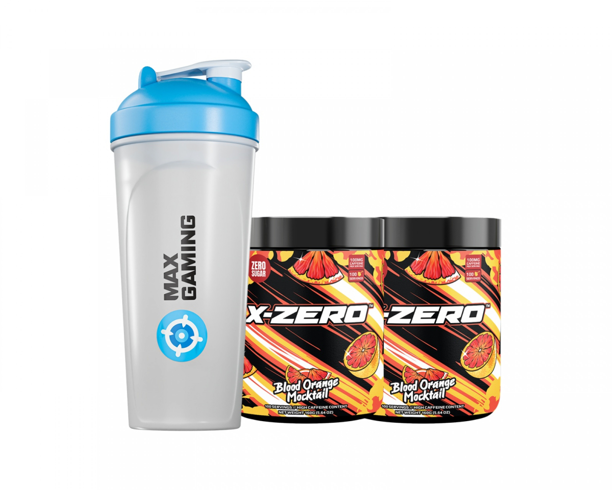 X-Gamer X-Zero Blood Orange Mocktail - 2 x 100 Serveringar + Shaker