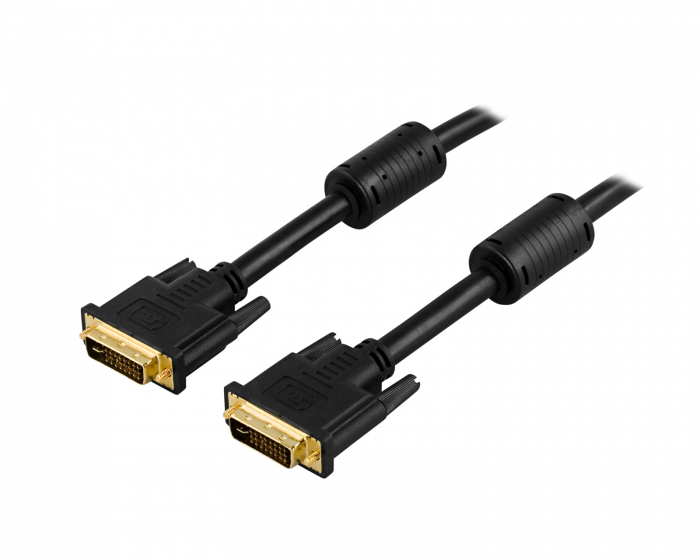 Deltaco DVI Dual Link, DVI-I Hane - Hane 2m