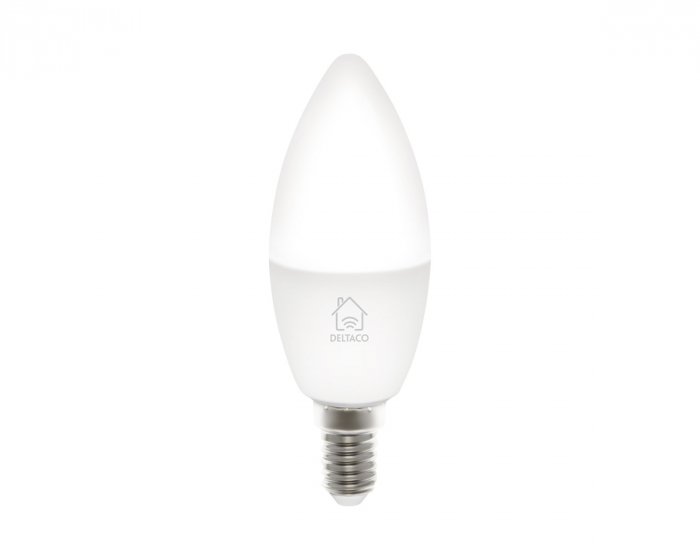 Deltaco Smart Home LED-lampa E14 WiFI 5W, Dimbar