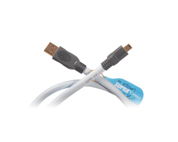 Supra USB Kabel 2.0 A-Mini B - 1 meter
