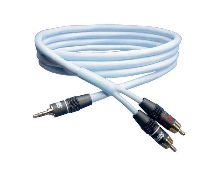 Supra Biline Ljudkabel 3,5 mm till 2x RCA - 1 meter