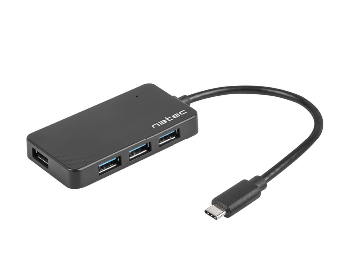 Natec USB Hub 3.0 Silkworm USB-C 4-portar
