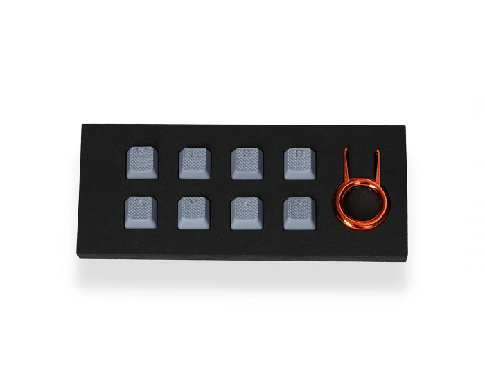 Tai-Hao 8-Key Gummi Double-shot Backlit Keycap Set - Grå