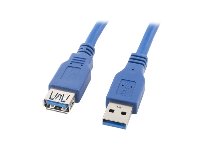 Lanberg USB Förlängningskabel 3.0 AM-AF Blå (3 meter)