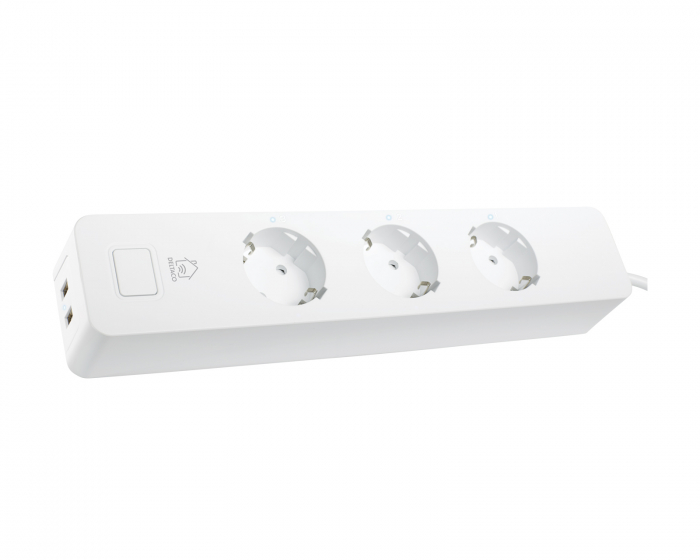 Deltaco Smart Home WiFi Grenuttag 3xCEE 7/3, 2xUSB-A - 1.5m