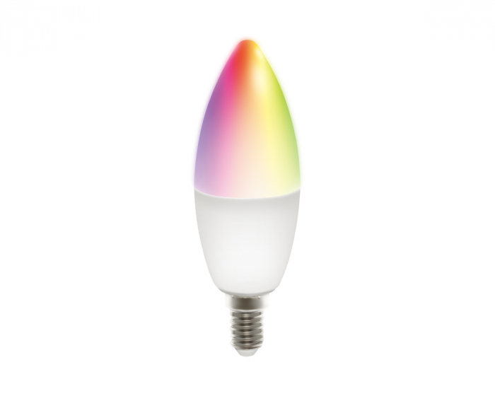 Deltaco Smart Home RGB LED-lampa E14 WiFI 5W, Dimbar