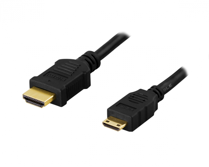 Deltaco HDMI Kabel till Mini-HDMI Kabel, 4K - 5 Meter