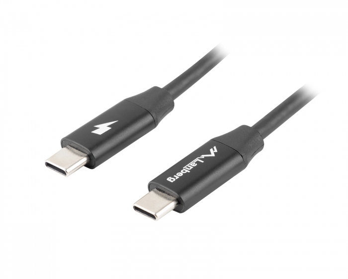 Lanberg USB-C (Hane) till USB-C (Hane) Kabel Snabbladdning 4.0 - 0.5 Meter